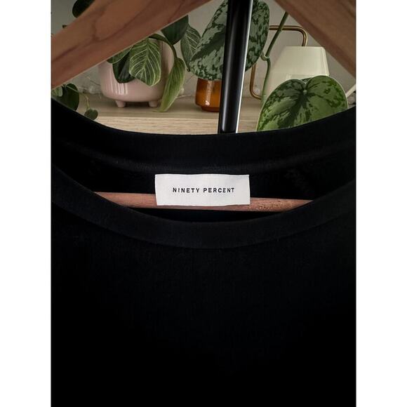 Ninety Percent Black Crewneck Sweater 100% Organic Cotton - Size Large - Picture 3 of 8